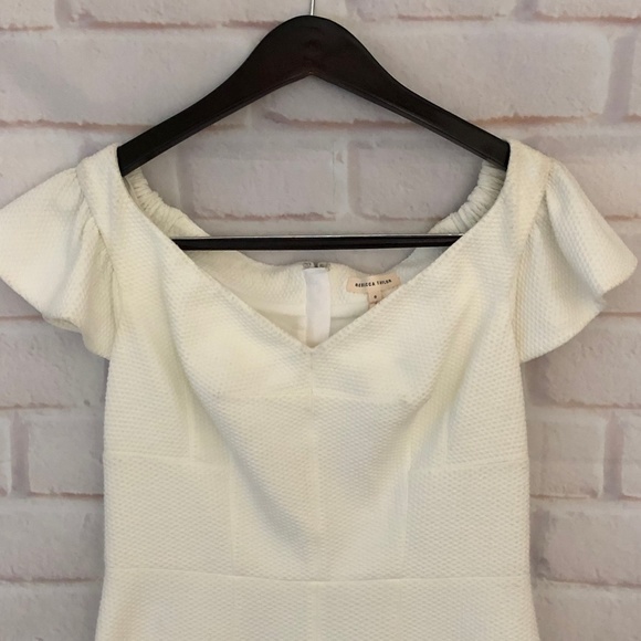 Rebecca Taylor Textured Dress. NWT.  Ivory Size 8 - Picture 5 of 13